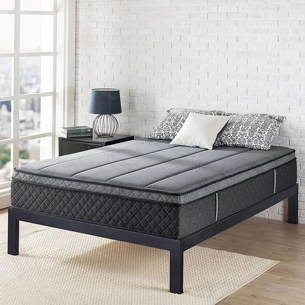 Zinus 12 Euro Top Pocket Spring Hybrid Mattress, Cal King
