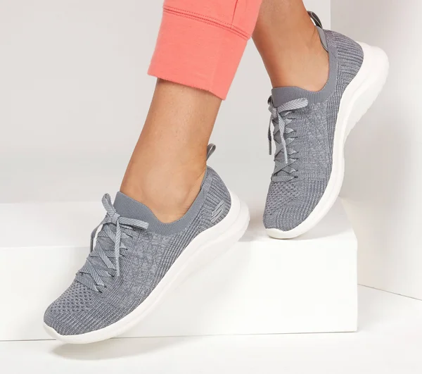 Skechers Women's Ultra Flex 2.0 - Flash Illusion Sneakers - Gray, 8.5