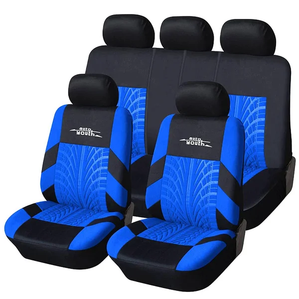 AUTOYOUTH Car Seat Covers Universal Fit Full Set Protectors Blue