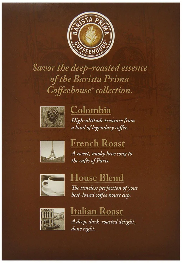 Barista Prima Dark Roast Extra Bold Coffee K-Cup Italian Roast 96 Count