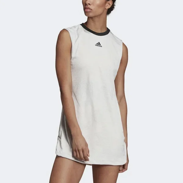 Adidas NY Tennis Dress, Grey/Flash Orange, Large