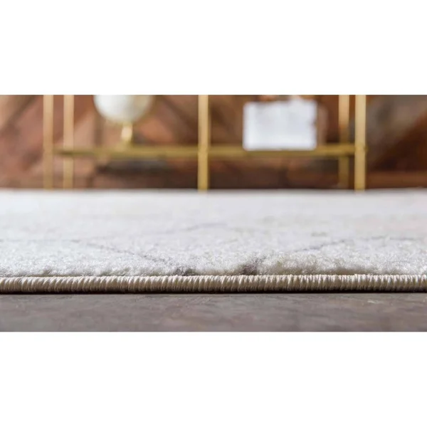 Unique Loom Geometric Trellis Frieze Area Rug (7& 0 x 10& 0 - Ivory)