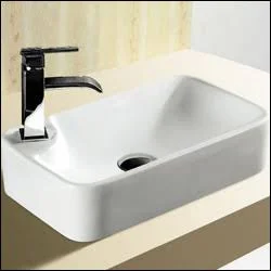 Caracalla Ceramica Ceramic Rectangular Vessel Bathroom Sink, White CA4121