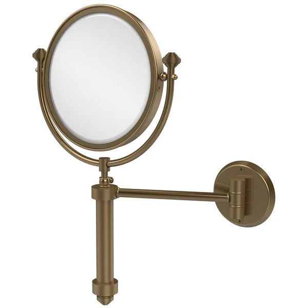 Allied Brass Southbeach Collection Wall Mounted Make-Up Mirror 8-in Diameter with 3X Magnification - Brushed Bronze