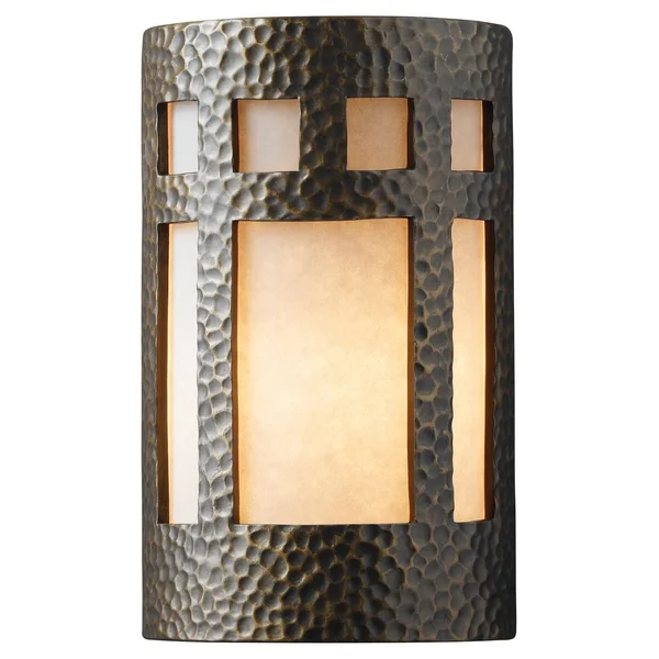 Justice Design Ambiance CER-5355 Large ADA Open Top Prairie Window Wall Sconce