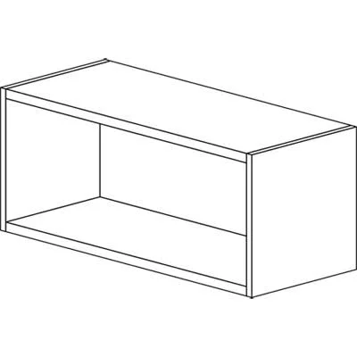 Mayline E5 Overhead Storage Cabinet 30W x 15d x 15H Raven