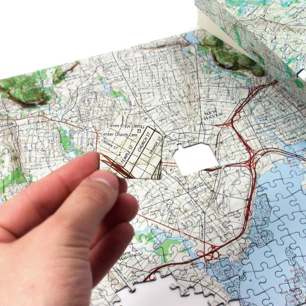 Personalized ' My Hometown' Map Jigsaw Puzzle (USGS Mapping)