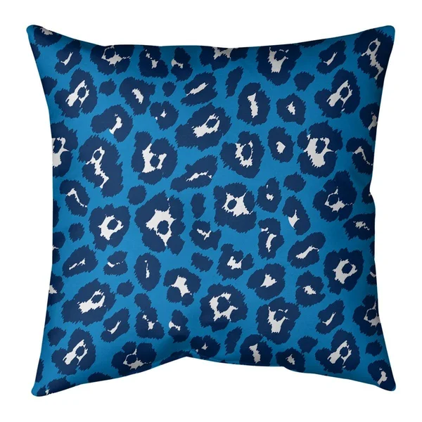 Los Angeles Flash Football Leopard Print Accent Pillow-Faux Suede - 26 x 26 - Powder Blue/White/Navy Blue