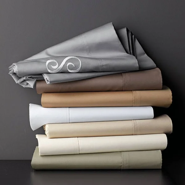 Legends Hotel Supima Cotton Wrinkle-Free Sateen Deep Pocket Flat Sheet - Mocha - Brown - Size Oversized Queen, The Company Store
