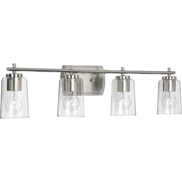 Progress Lighting Adley Bath & Vanity Brushed Nickel 4 Light
