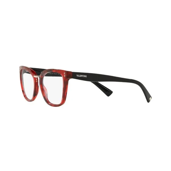 Valentino VA3026 Pillow Eyeglasses, 50-19-140, 5020-HAVANA Red