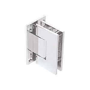 CRL GEN337SC Satin Chrome Geneva 337 Series Adjustable Wall Mount Full Back Plate HINGE, Silver