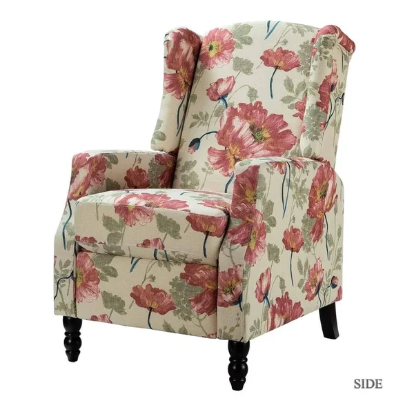 Jayden Creation Celia Black Wing Back Manual Recliner