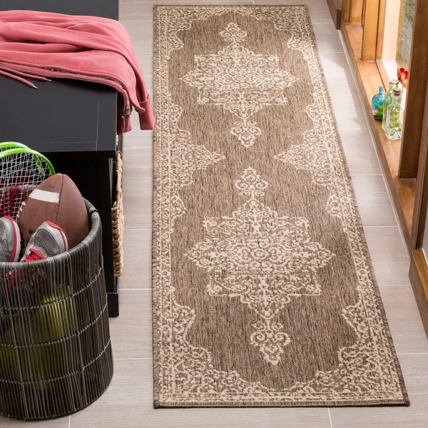 Safavieh Linden LND180L 4&0x22 x 6&0x22 Cream, Aqua Area Rug