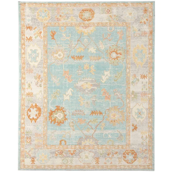 Amer Bohemian BHM-3 Area Rug - Aqua, 8&9x22 x 11&9x22 Rectangle