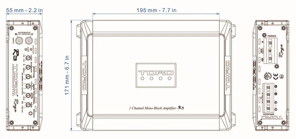 Toro Audio R3 - 1500 Watt Max - 1 Ohm Stable Monoblock Car Amplifier