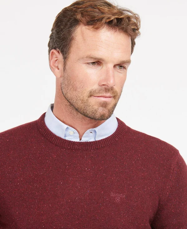Barbour Tisbury Crew Neck Sweater - Ruby - L