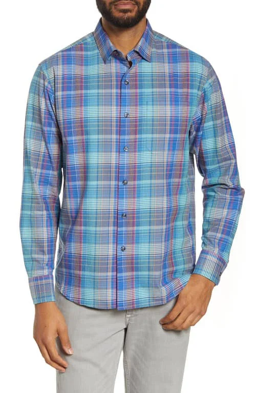 Tommy Bahama Chuckwalla Check Long-Sleeve Woven Shirt - S