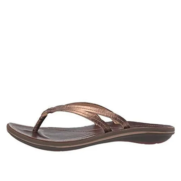 Olukai U&I Sandals - Women's Bronze/Dark Java - 8
