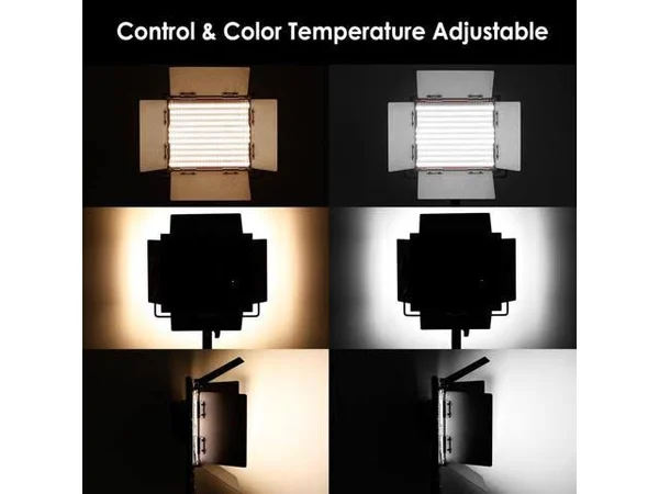 Neewer LED Video Light - Bi-Color Dimmable 660 Beads, Durable Metal Frame with U Bracket and Barndoor, 3200-5600K, CRI 96+ for St