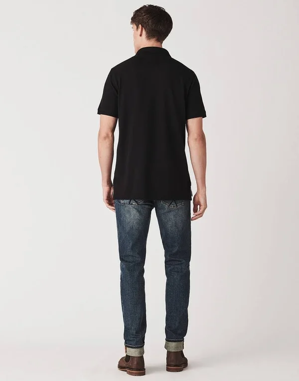 Crew Clothing Classic Pique Polo Shirt - Black
