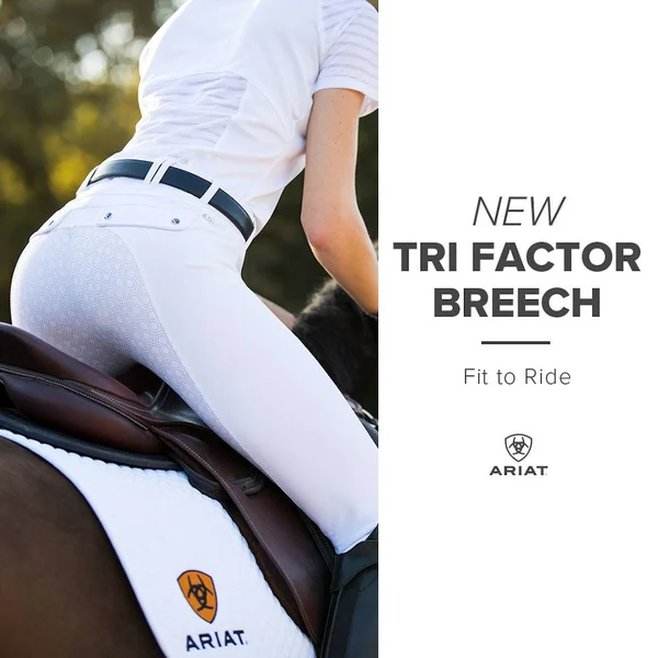 Ariat Tri Factor Grip Full Seat Breech-Blk-22-Long