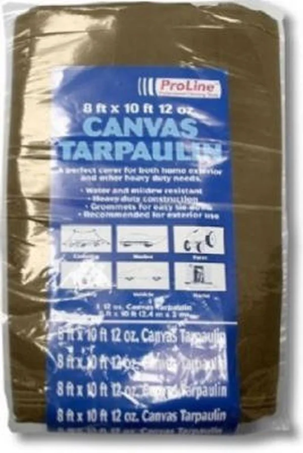 Intex Supply K-ct0810b 12 oz. tan-Brown Canvas Tarp - 8 x 10 in.