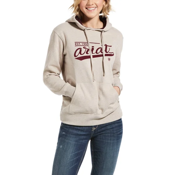 Ariat Women's Oatmeal Heather R.E.A.L. Varsity Logo Sweatshirt