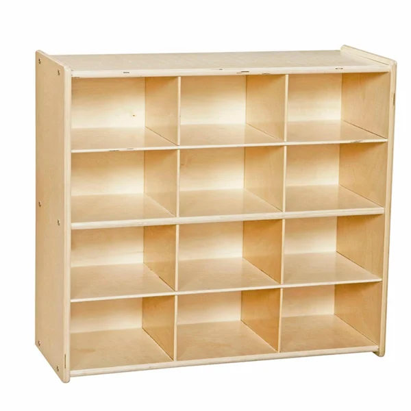 Contender C16129F Baltic Birch 12-Cubby Storage Unit W Out Tubs-Assembled