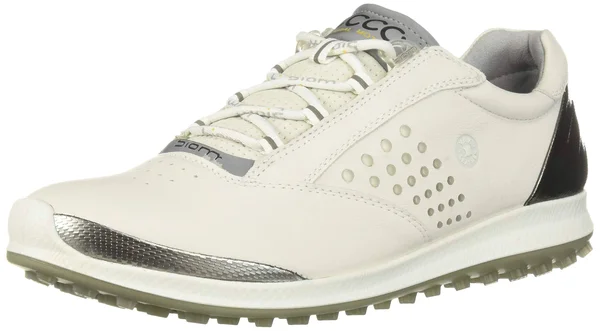 Ecco Womens Biom Hybrid 2 Spikeless Golf Shoes White/Silver Medium 8-8.5
