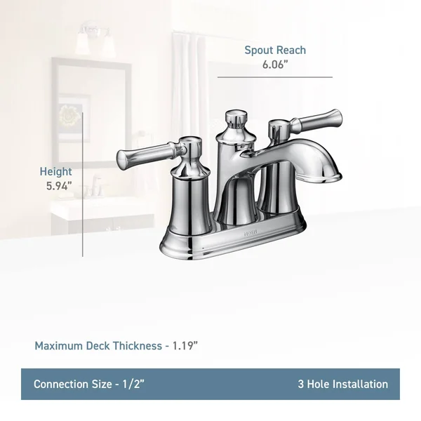 Moen 6802ORB Oil-Rubbed Bronze Dartmoor Two-Handle Bathroom Faucet