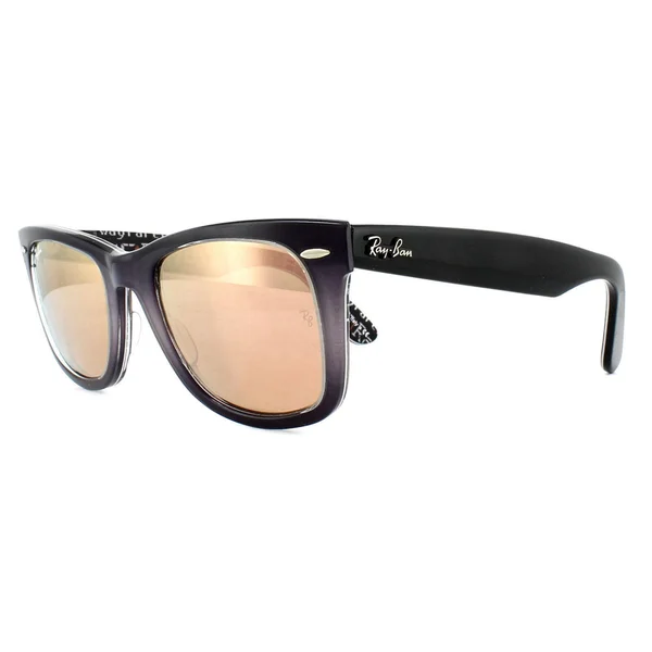 Ray-Ban Original Wayfarer Sunglasses - Top Grey On Grey Frame/Mirror Brown Lens