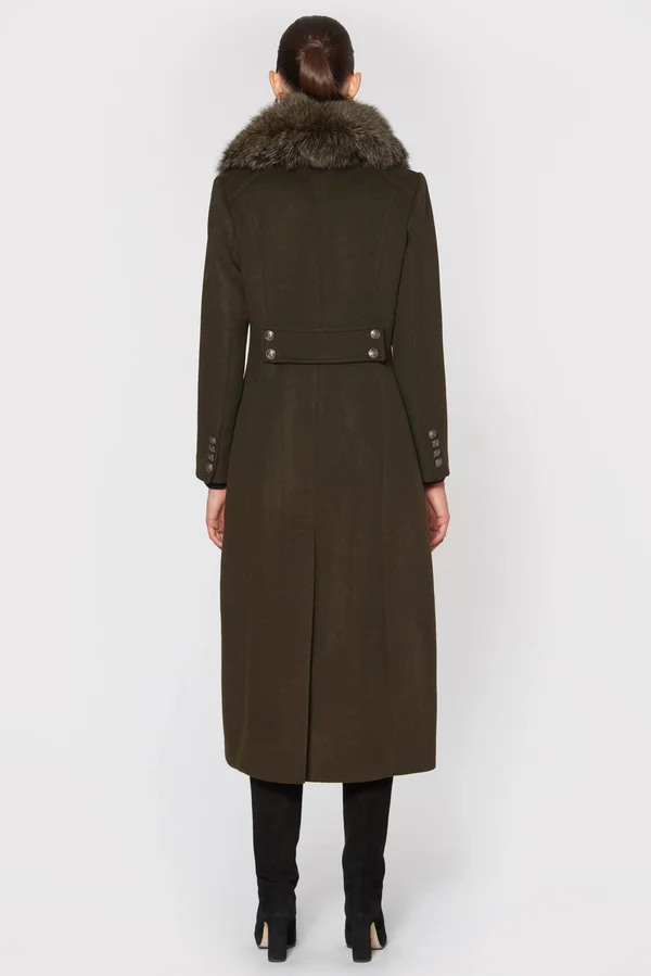 1 Madison Donna Wool Coat - Olive Womens Luxury Winter Coat Olive