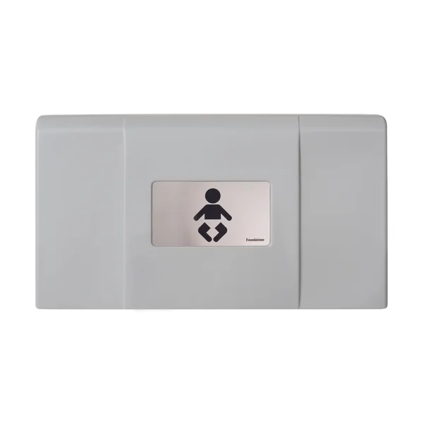 Foundations Ultra Horizontal Baby Changing Station with EZ Mount Backer PLATE - Gray