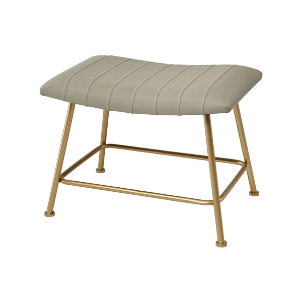 Elk Home 3169-092 West Side Stool in Grey Faux Leather and Gold