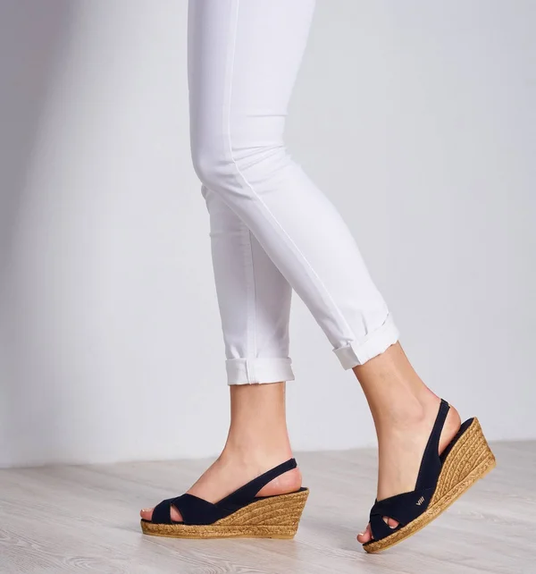 Calella Women's Slingback Wedge Espadrille - Viscata 10 US (41EU), Navy Blue