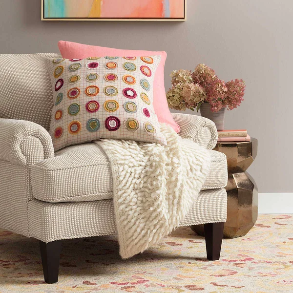 Dash & Albert Ines Micro Hooked Wool Rug 5ft x 8ft
