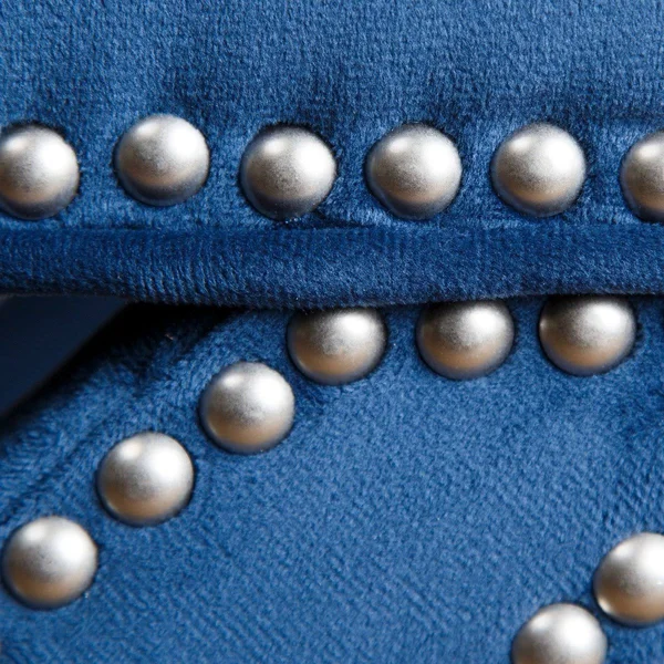 Abbyson Blue Marcus Nailhead Ottoman Bench