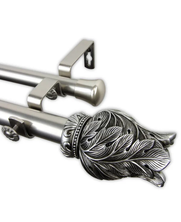 Rod Desyne Verda Double Curtain Rod, Black