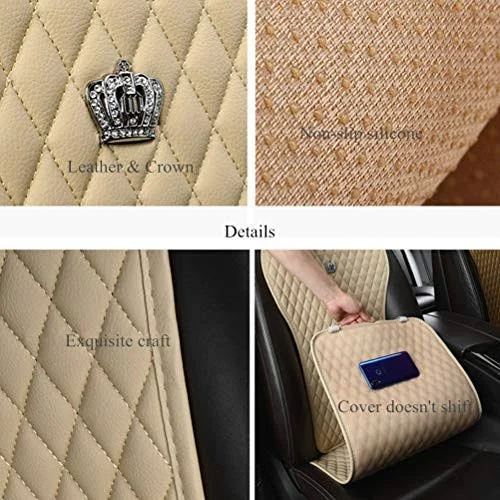 Red Rain Beige Universal Seat Covers Leather Seat Cushions 2/3 Covered 11pcs Luxury Seat Protector Universal for Car/auto/truck