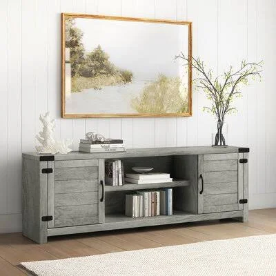 Brianna TV Stand for TVs Up to 80x22 Sand & Stable Color: Fairfax Oak