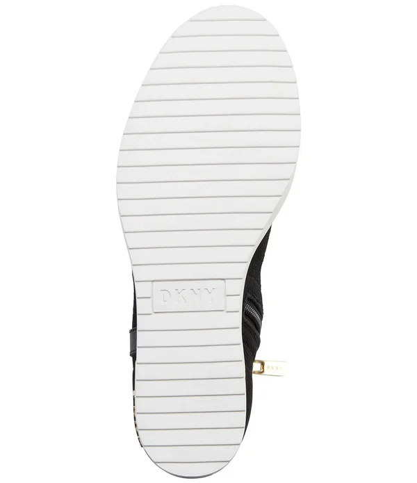 Dkny Cali Logo Wedge Sneaker Booties - 8.5M