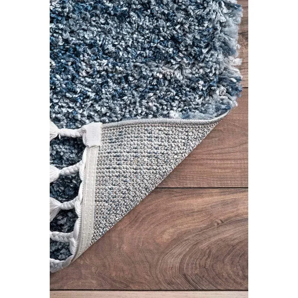 nuLOOM Rugs Transitional Regina Shag Blue 6& 7x22 x 9& Area Rug