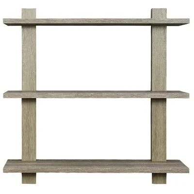 Rivoli Asymmetric Square Wall Shelf Loon Peak Finish: Gray