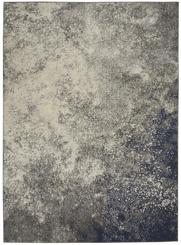 Nourison Passion PSN10 Area Rug, Charcoal/Ivory, 5&3x22 Round