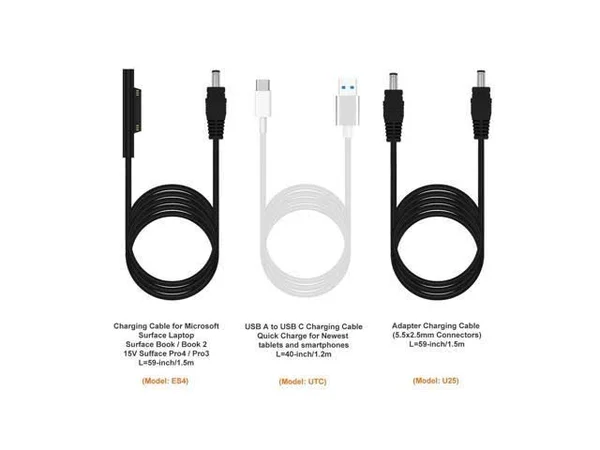 BatPower 15V 120W Charger for Surface Book 2 Laptop Book Pro 4 Pro 5, Replace for Microsoft 15V 6.33A 102W 1798 15V 4A 65W 1706