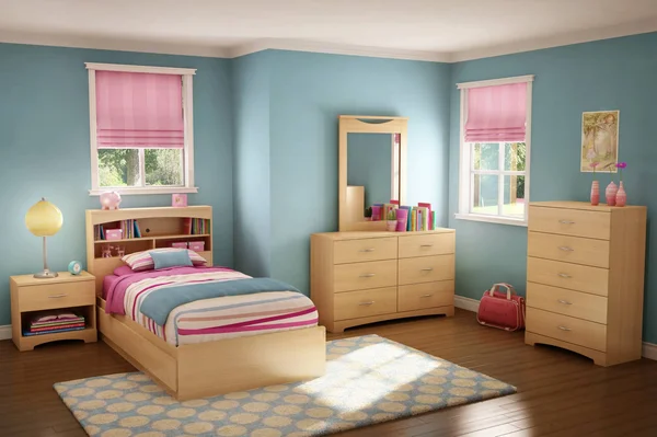 Libra Mate&s Bed with 3 Drawers South Shore, Twin, Natural Maple