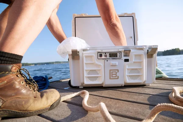 CoolBox The Entertainment Cooler with USB, Speakers, and Time Display - Green