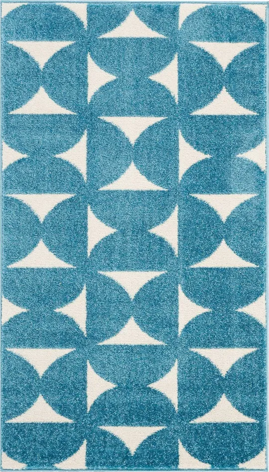 Nourison Harper DS301 Area Rug - Blue, 4& x 6&