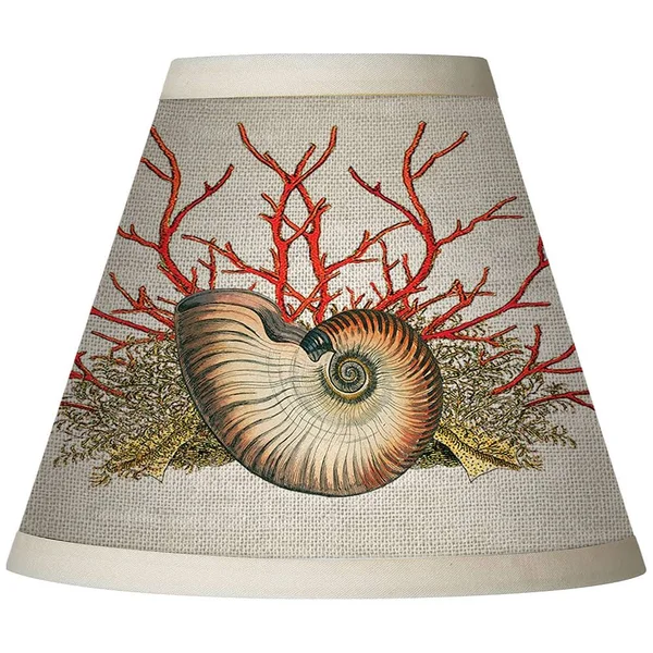 Nautilus Shell Giclee Set of Four Shades 3x6x5 (Clip-On)